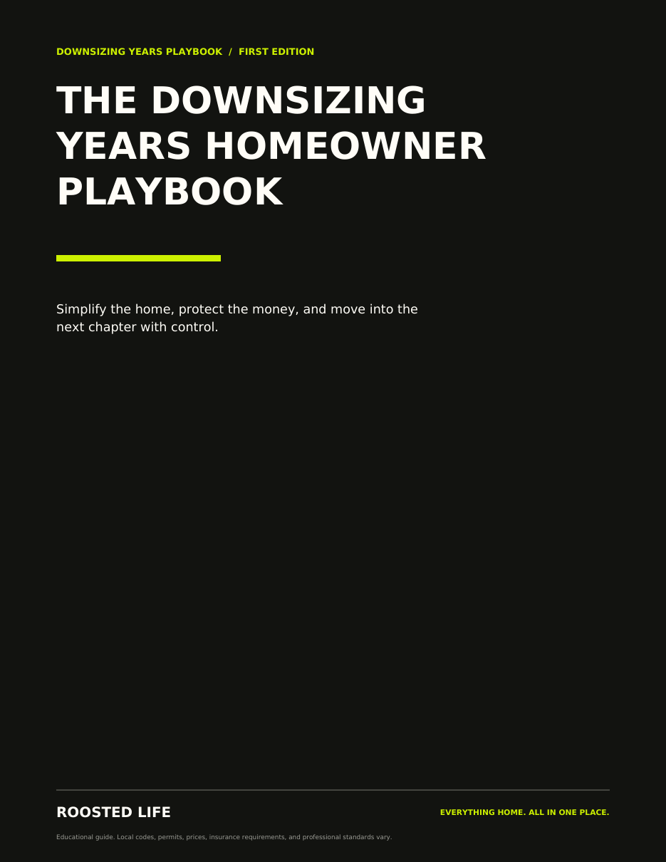 The Downsizing Years Homeowner Playbook cover